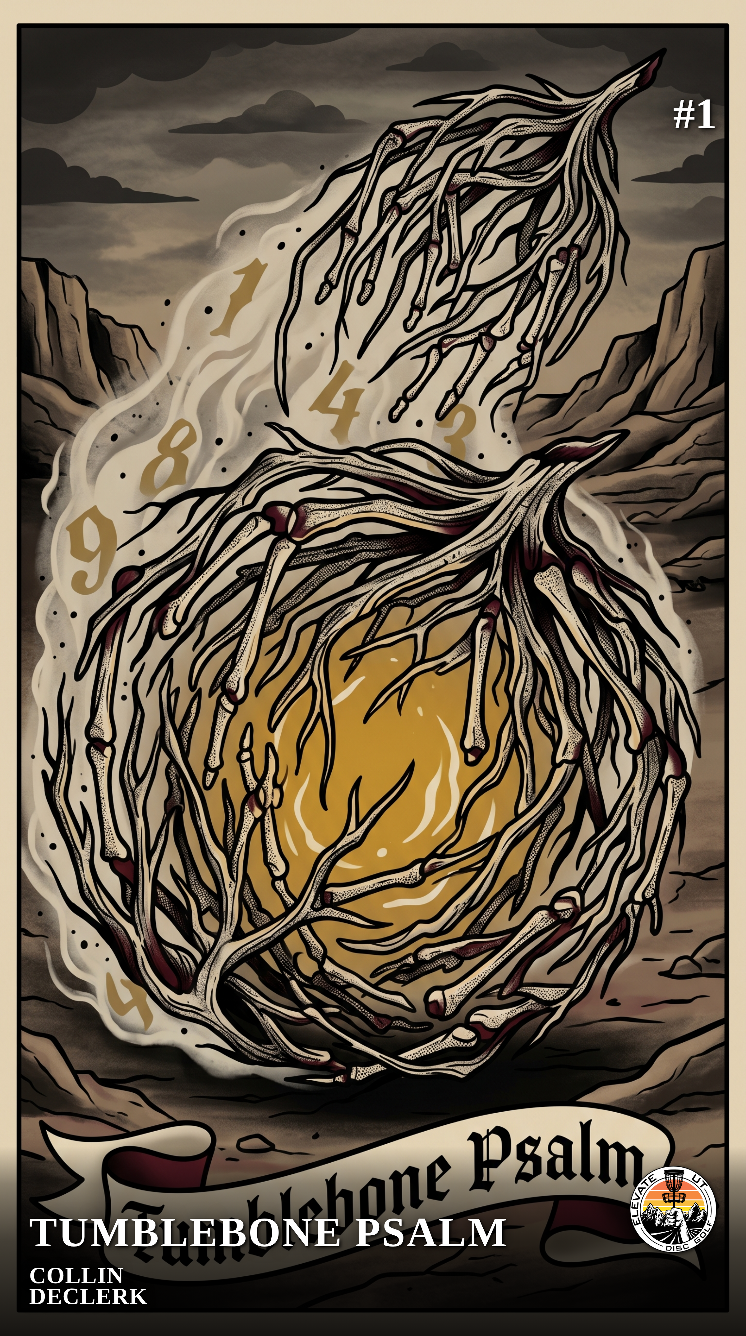 Tombstone Crown bag tag artwork