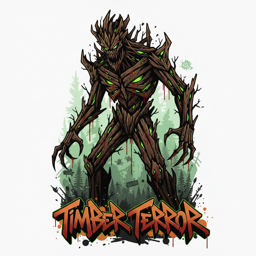 Timber Terror bag tag artwork