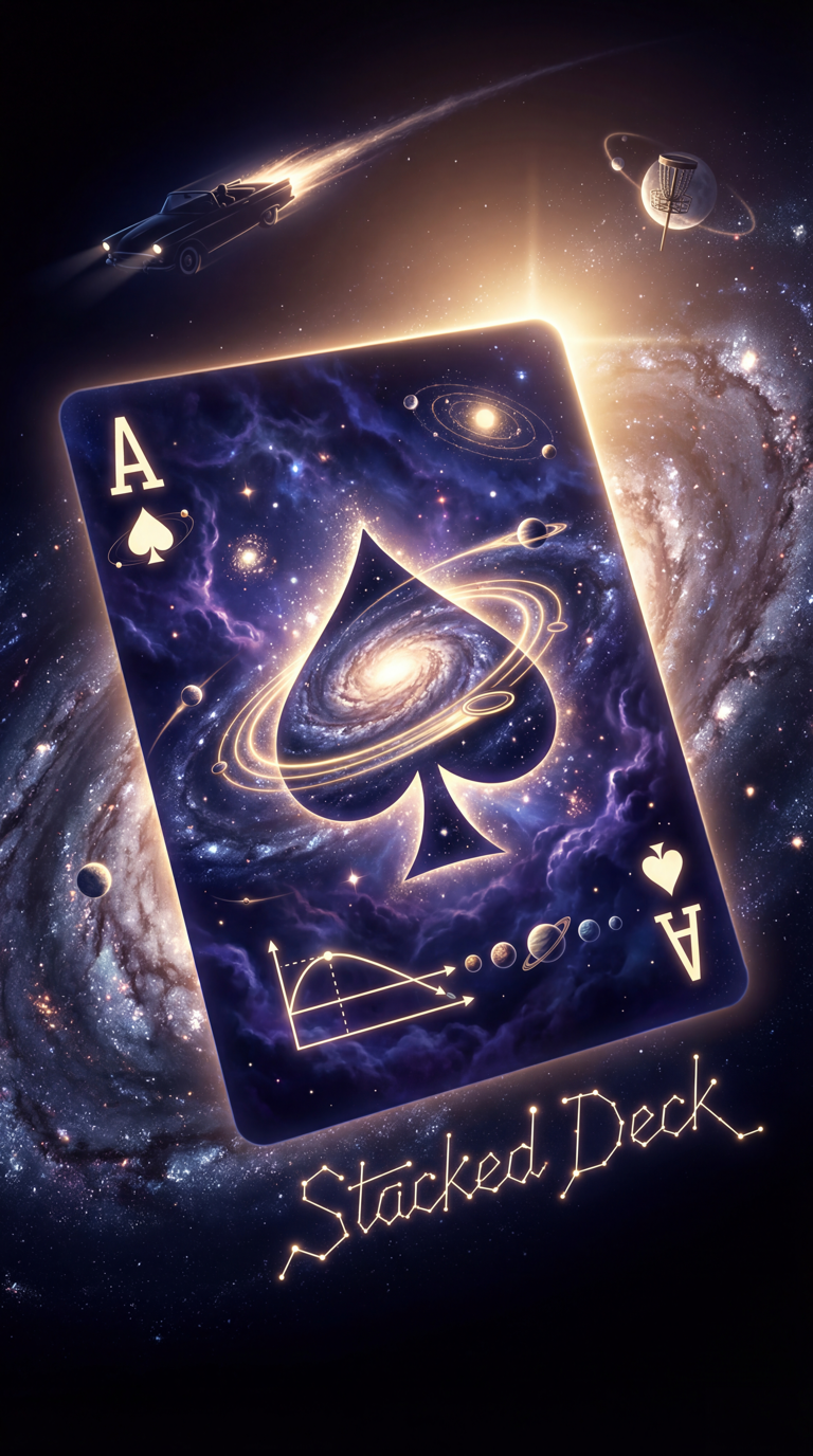 Stacked Deck bag tag artwork