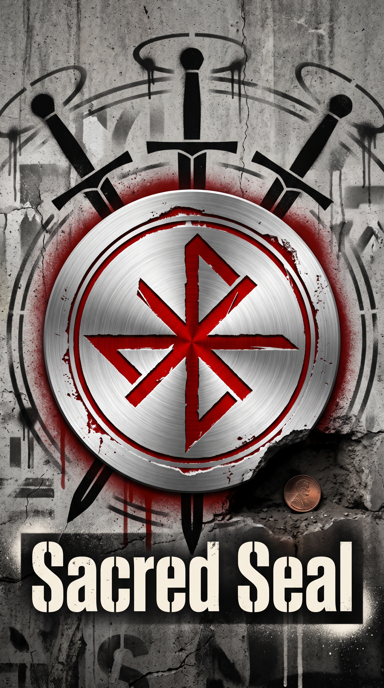 Sacred Seal bag tag artwork