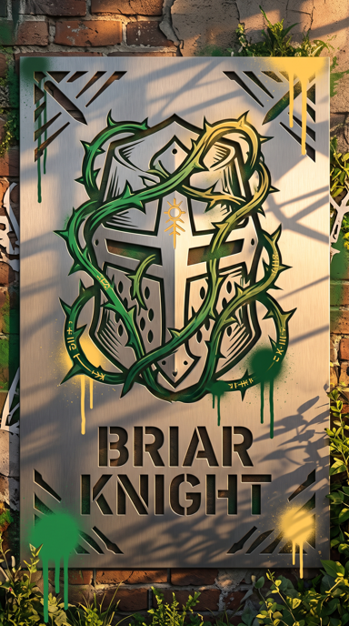 Briar Knight bag tag artwork