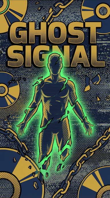 Ghost Signal bag tag artwork