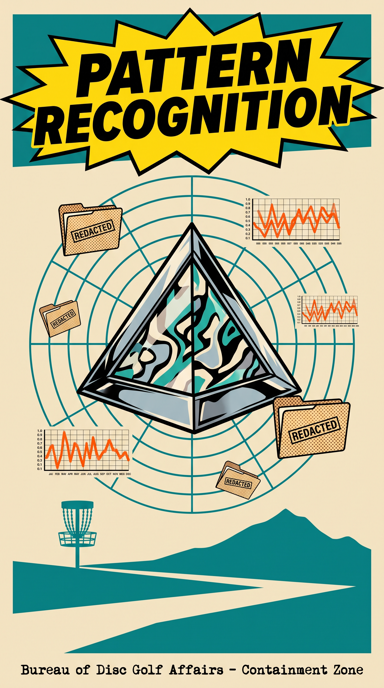 Pattern Recognition bag tag artwork