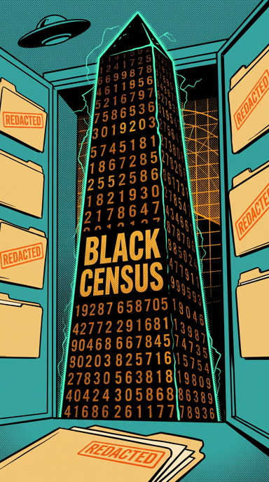 Black Census bag tag artwork