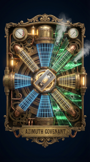 Azimuth Covenant bag tag artwork