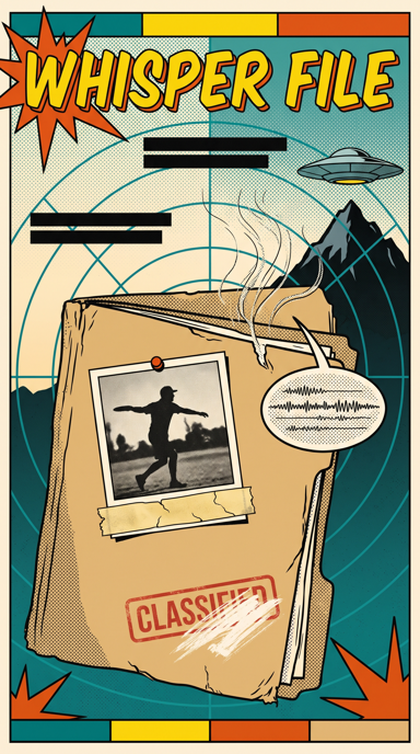 Whisper File bag tag artwork