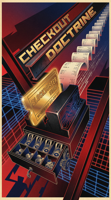 Checkout Doctrine bag tag artwork