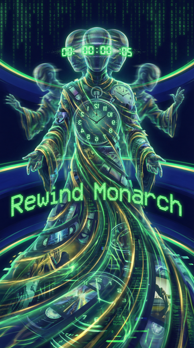 Rewind Monarch bag tag artwork