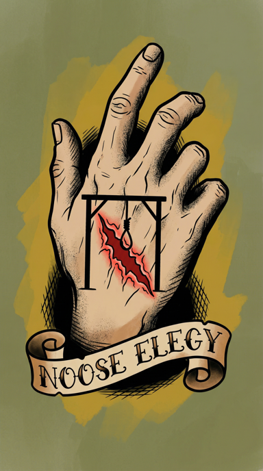 Noose Elegy bag tag artwork