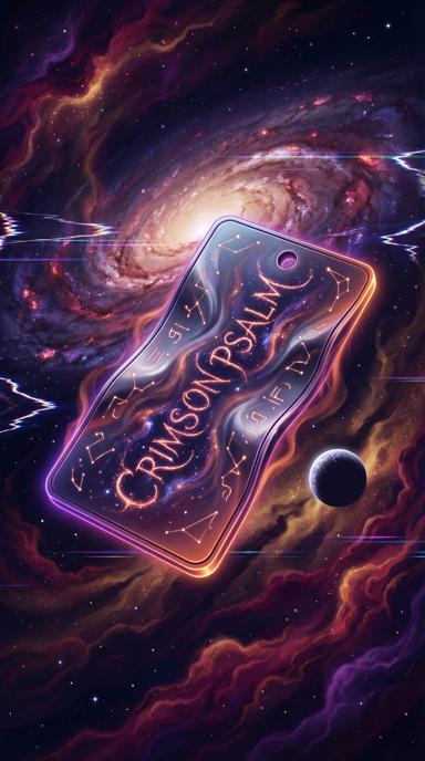 Crimson Psalm bag tag artwork