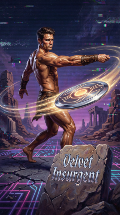 Velvet Insurgent bag tag artwork