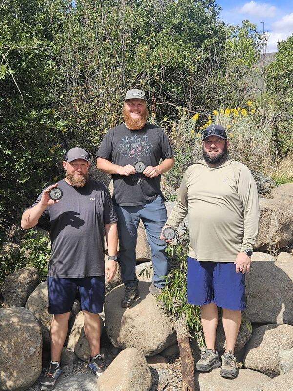 MA40 podium: J.D. Poulsen, Tyson Campbell and Jason Ahn